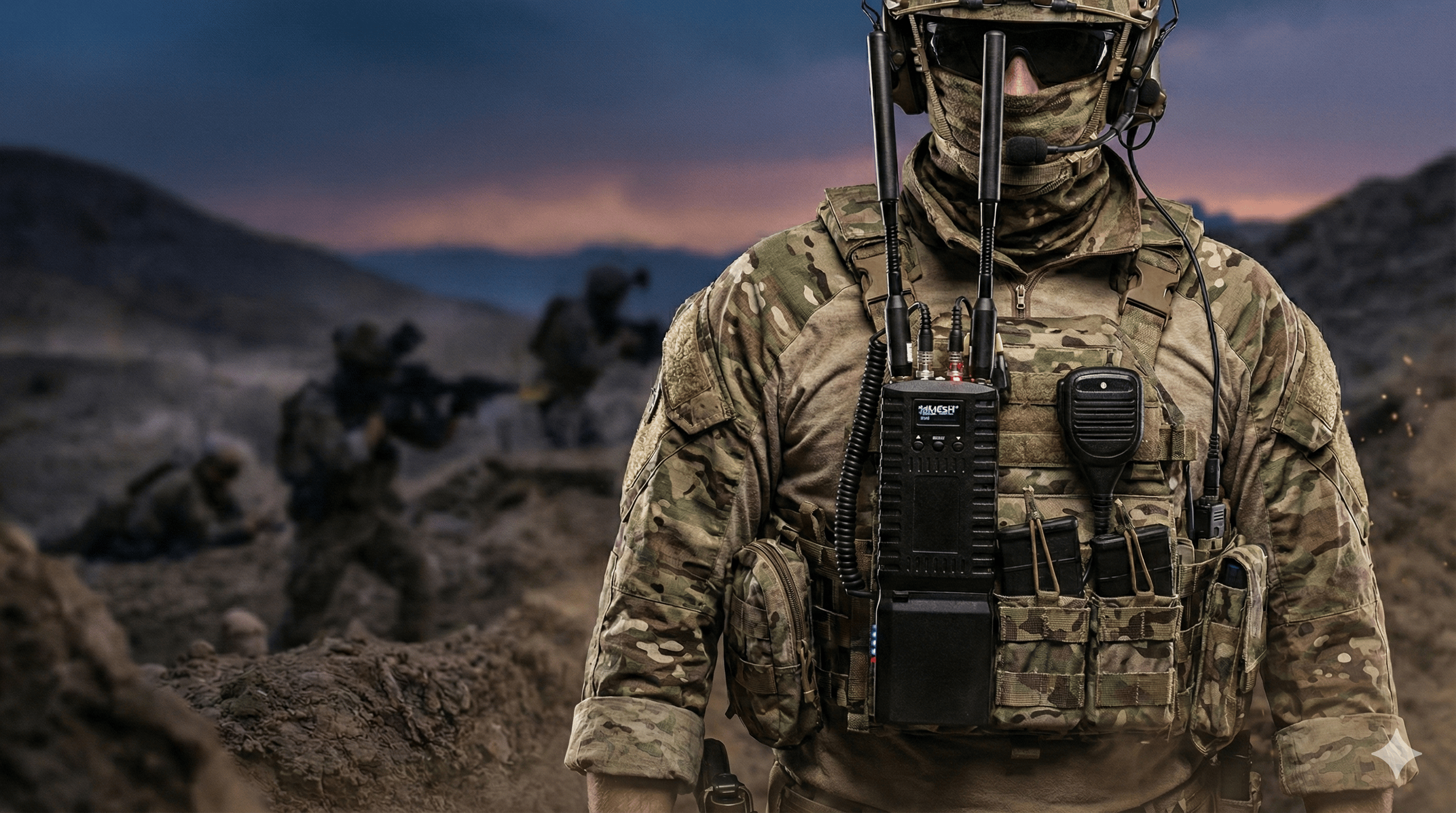 Высокоскоростная носимая IP MESH радиостанция 4 Вт