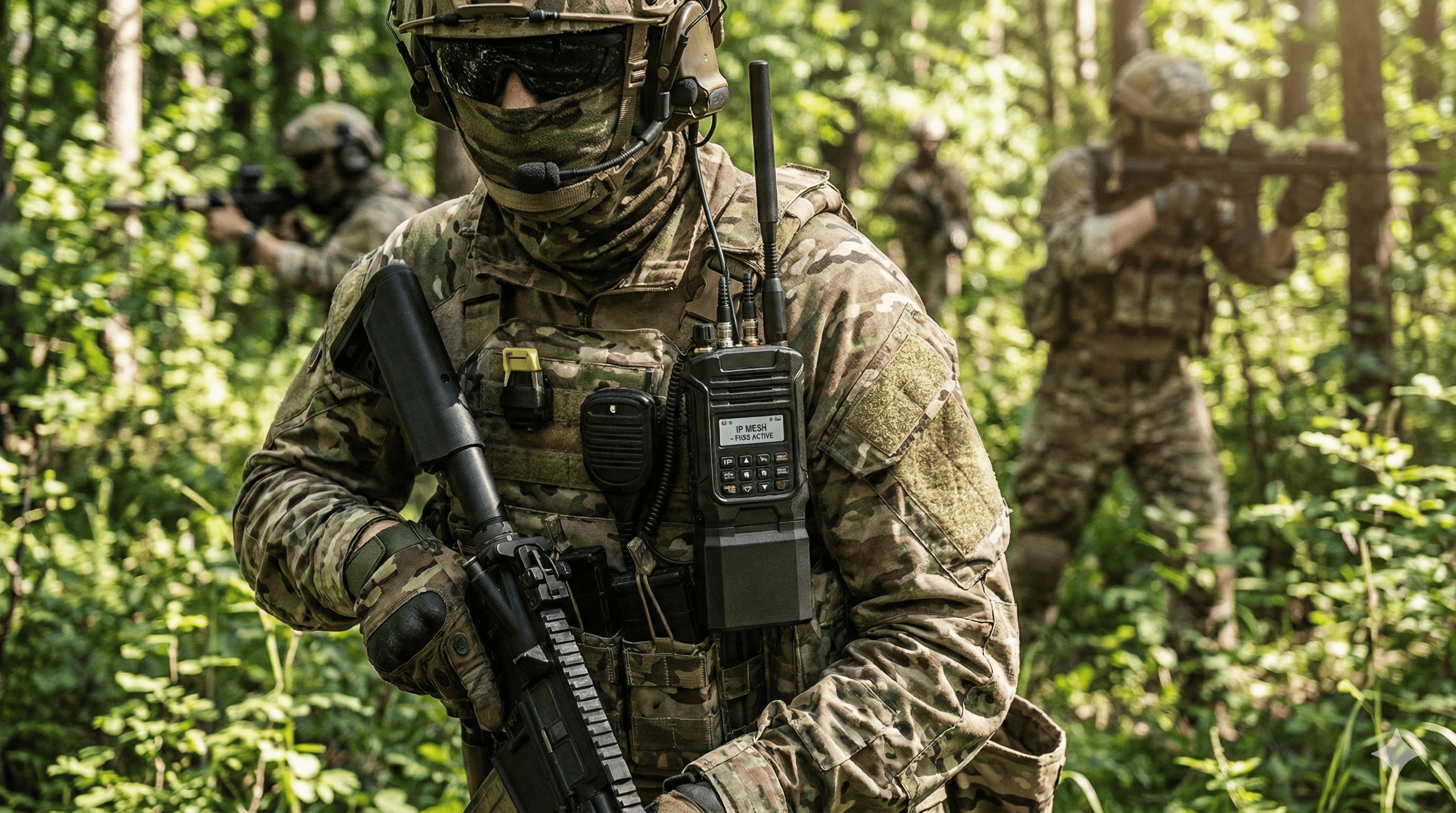 Носимая IP MESH радиостанция 4 Вт с ППРЧ